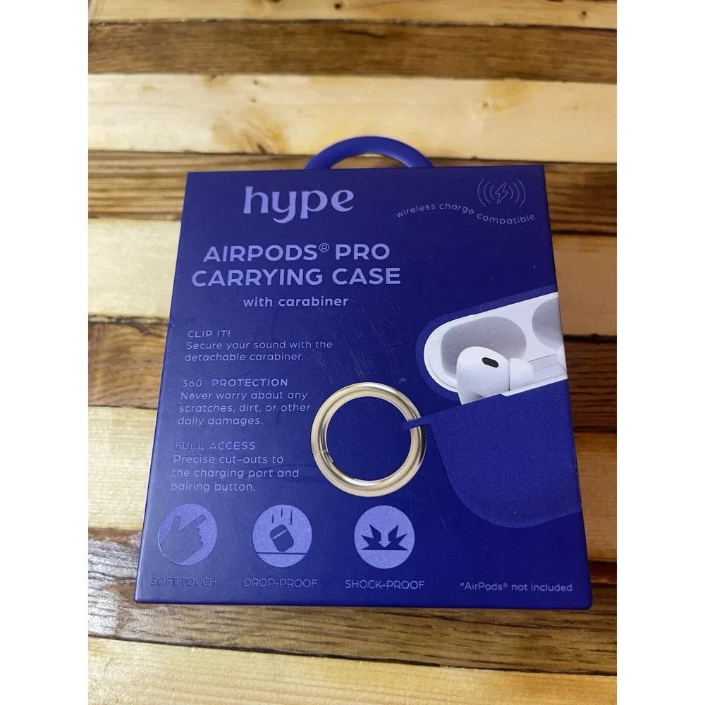 Hype Silicone Case For Airpods Pro Vibrant Blue Wireless Charging New In Box